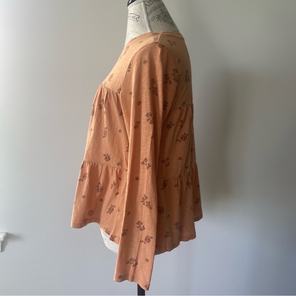 Sonoma Goods For Life Slubbed Tiered Long Sleeve Top - Picture 2 of 6